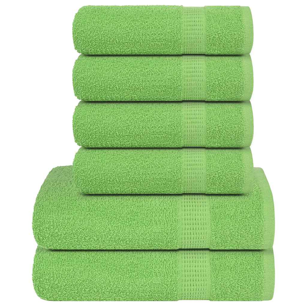 Towel set 6 pieces 100% green cotton 360 gsm v7270 Vetonek