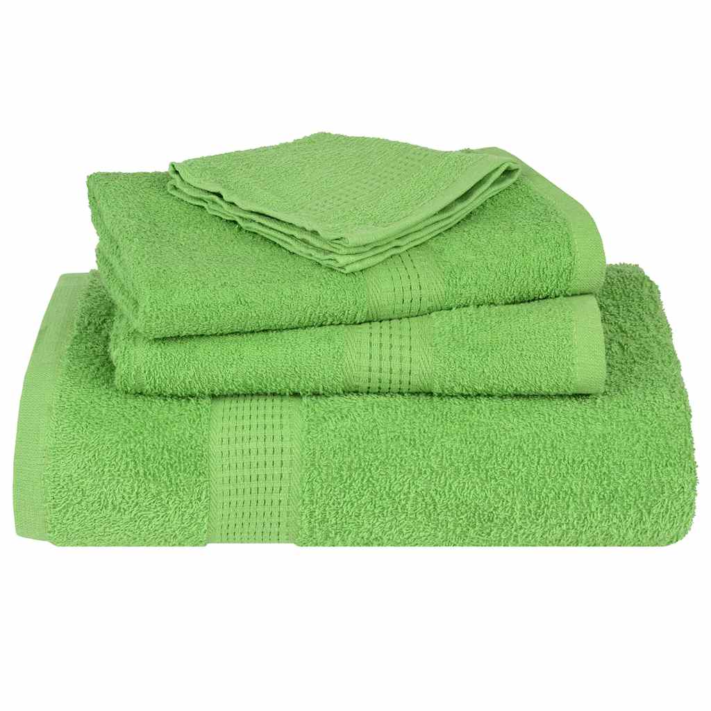 Towel set 6 pieces 100% green cotton 360 gsm v7270 - Vetonek
