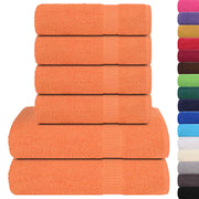 Vetonek Towel set 6 pieces 100% cotton orange 360 gsm