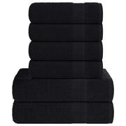 Towel set 6 pieces 100% cotton black 360 gsm v7317 Vetonek