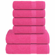 Towel set 12 pieces 100% cotton pink 360 gsm v7355 Vetonek