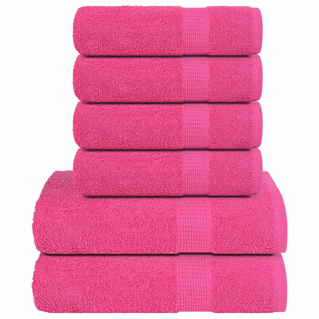 Towel set 12 pieces 100% cotton pink 360 gsm v7355 Vetonek
