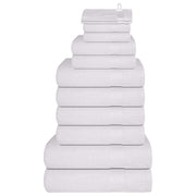 Towel set 12 pieces 100% white cotton 360 gsm v7362 Vetonek