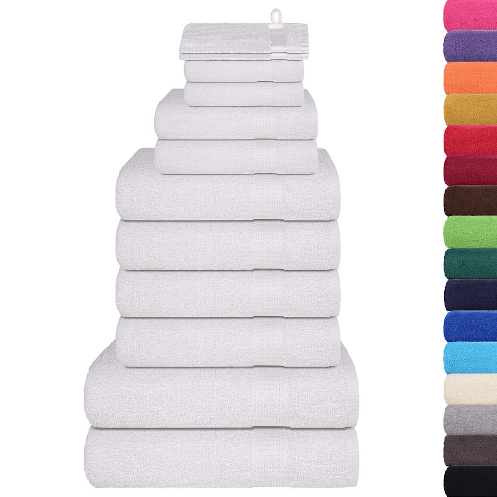 Vetonek Towel set 12 pieces 100% white cotton 360 gsm