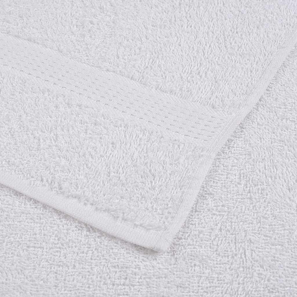 Towel set 12 pieces 100% white cotton 360 gsm v7362 - Vetonek