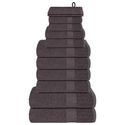 Towel set 12 pieces 100% cotton anthracite 360 gsm v7379 Vetonek
