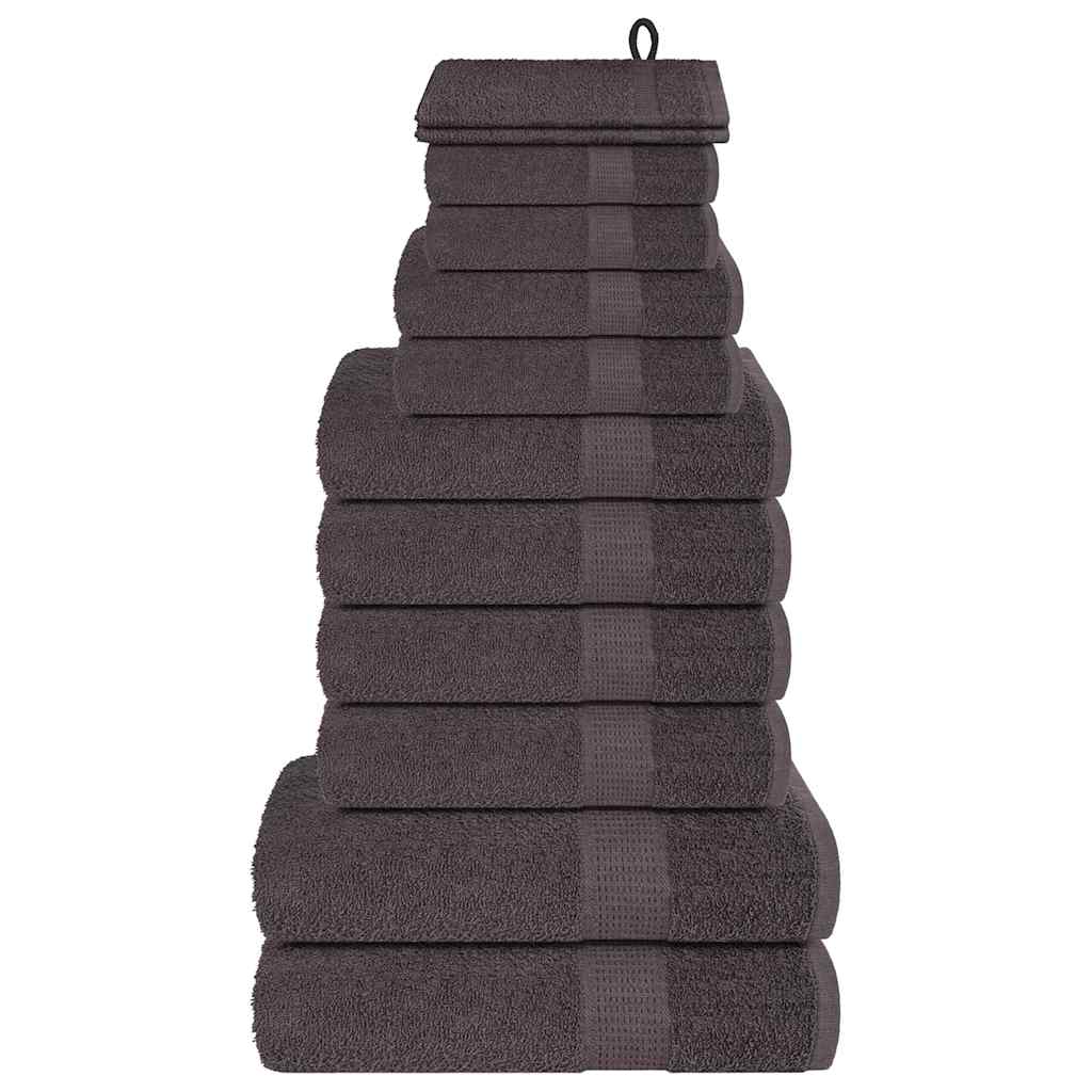 Towel set 12 pieces 100% cotton anthracite 360 gsm v7379 Vetonek