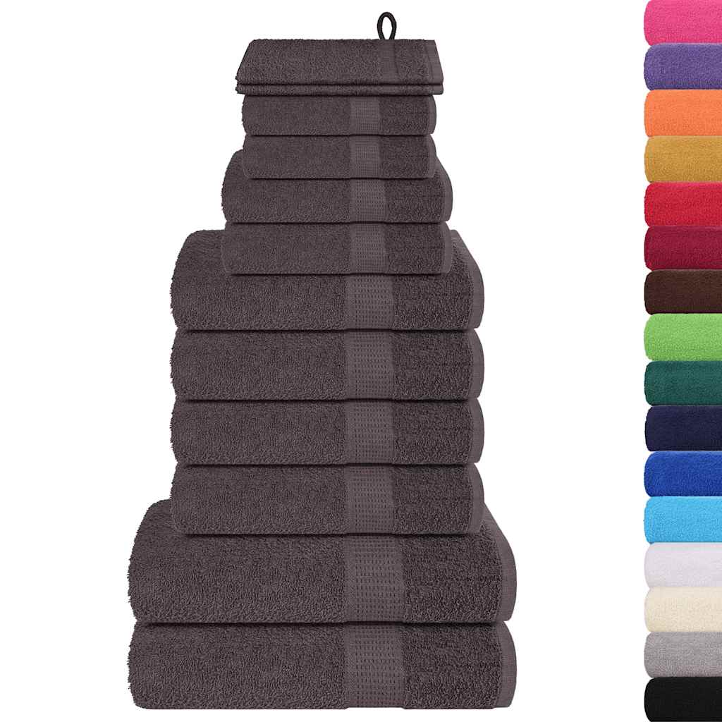 Vetonek Towel set 12 pieces 100% cotton anthracite 360 gsm
