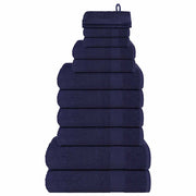 Towel set 12 pieces 100% cotton navy blue 360 gsm v7416 Vetonek