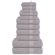 Towel set 12 pieces 100% cotton gray 360 gsm v7430 Vetonek