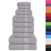 Vetonek Towel set 12 pieces 100% cotton gray 360 gsm