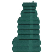 Towel set 12 pieces 100% green cotton 360 gsm V7447 Vetonek