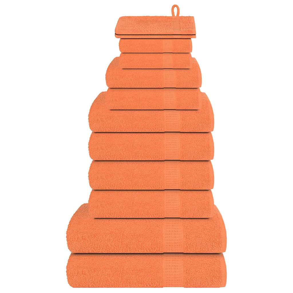 Towel set 12 pieces 100% cotton orange 360 gsm v7461 Vetonek