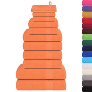 Vetonek Towel set 12 pieces 100% cotton orange 360 gsm