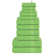 Towel set 12 pieces 100% cotton apple green 360 gsm v7515 Vetonek