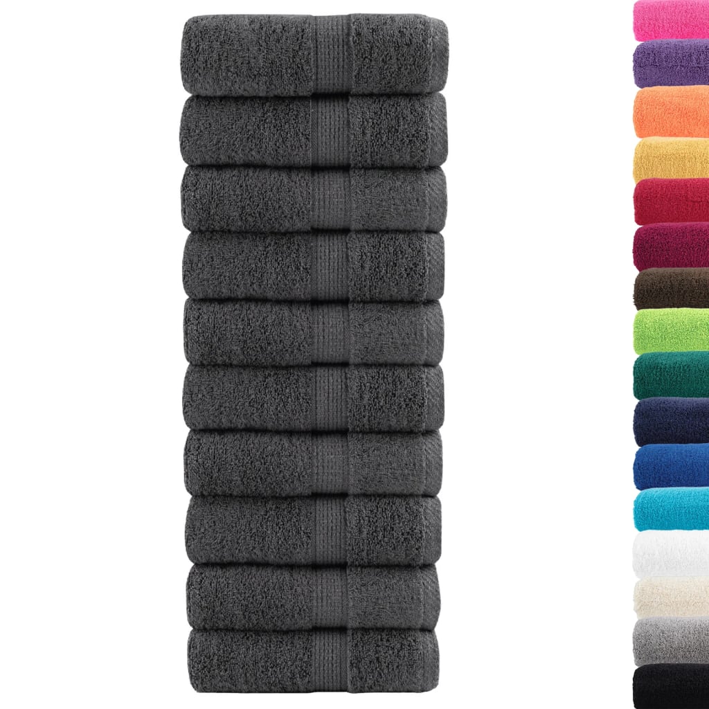 Vetonek SOLUND Towels 10 units anthracite gray 30x30 cm 600 gsm