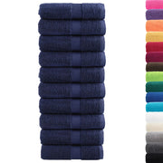 Vetonek SOLUND Towels 10 units navy blue 30x30 cm 600 gsm
