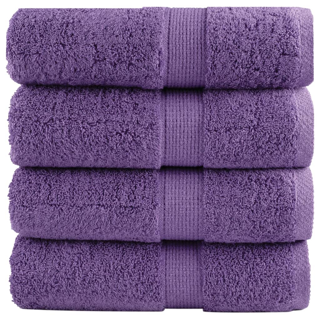 Vetonek Toallas SOLUND 4 unidades morado 30x30 cm 600 gsm