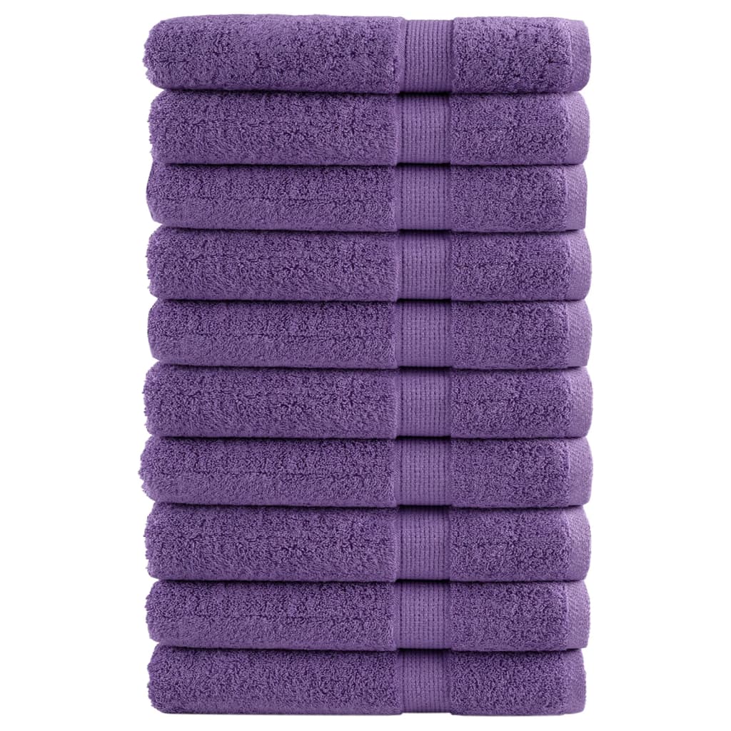 Vetonek Toallas premium SOLUND 10 unidades morado 100x200 cm 600 gsm