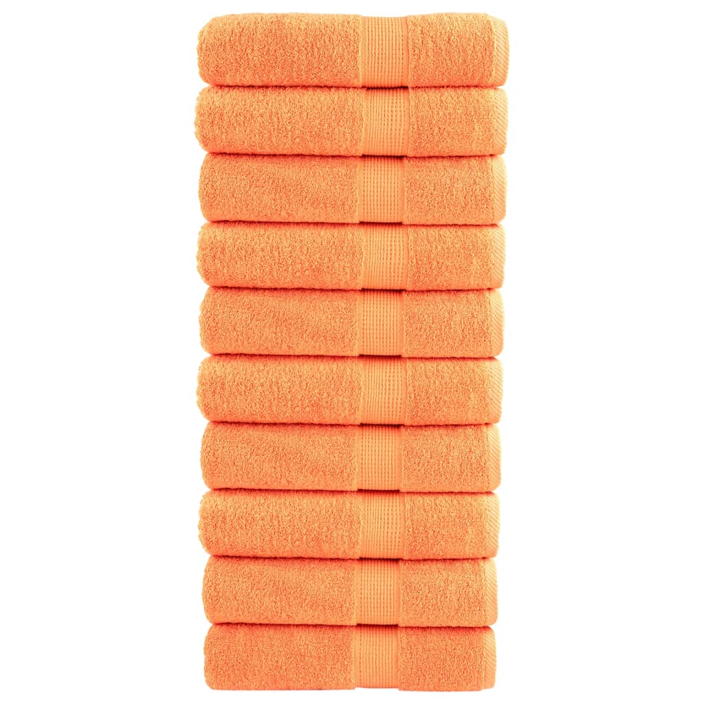 Vetonek Toallas de mano SOLUND 10 unidades naranja 50x100 cm 600 gsm