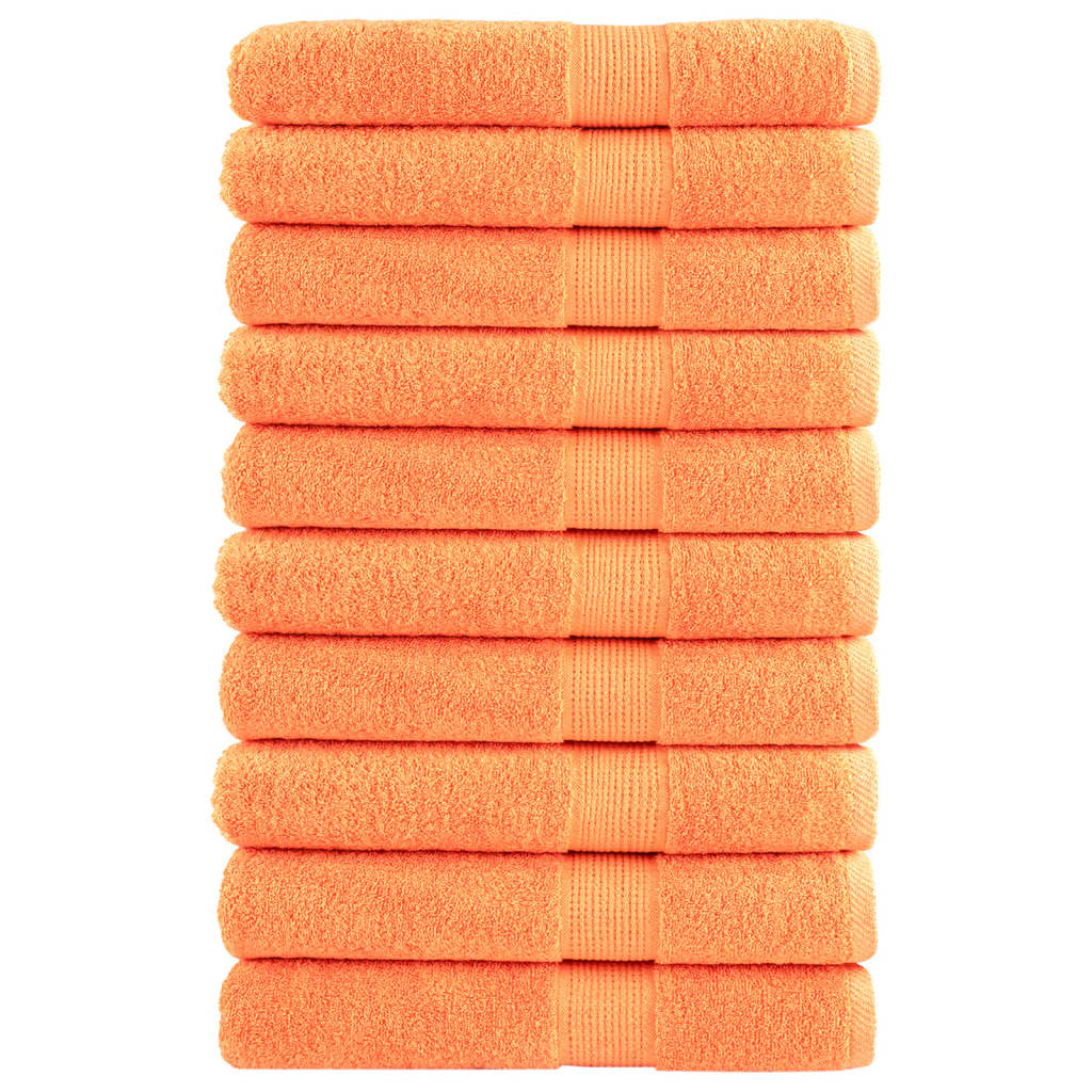 Toallas premium SOLUND 10 unidades naranja 100x200 cm 600 gsm