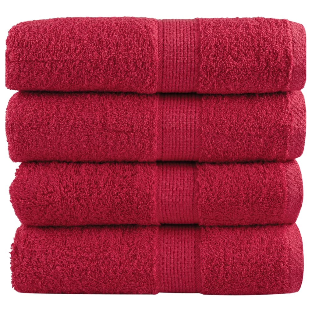 Solund towels 4 units red 30x30 cm 600 gsm v0379 Vetonek