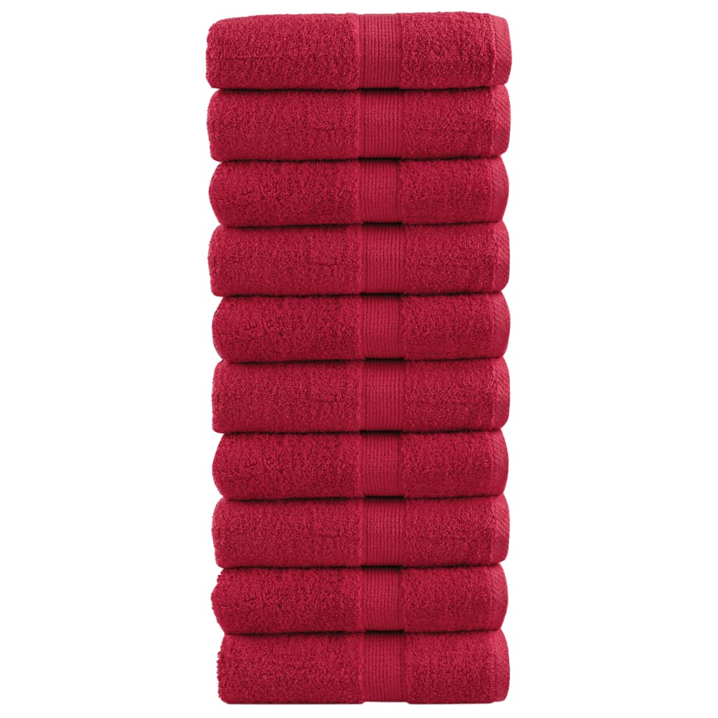 Solund towels 10 units red 30x30 cm 600 gsm v0386 Vetonek
