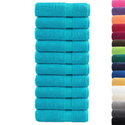 SOLUND hand towels 10 units turquoise 50x100 cm 600 gsm V0928 Vetonek