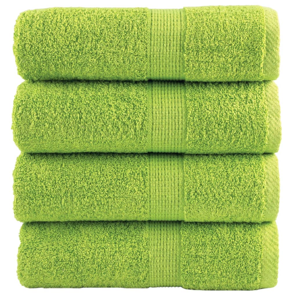 Vetonek Toallas SOLUND 4 uds verde manzana 30x30 cm 600 gsm