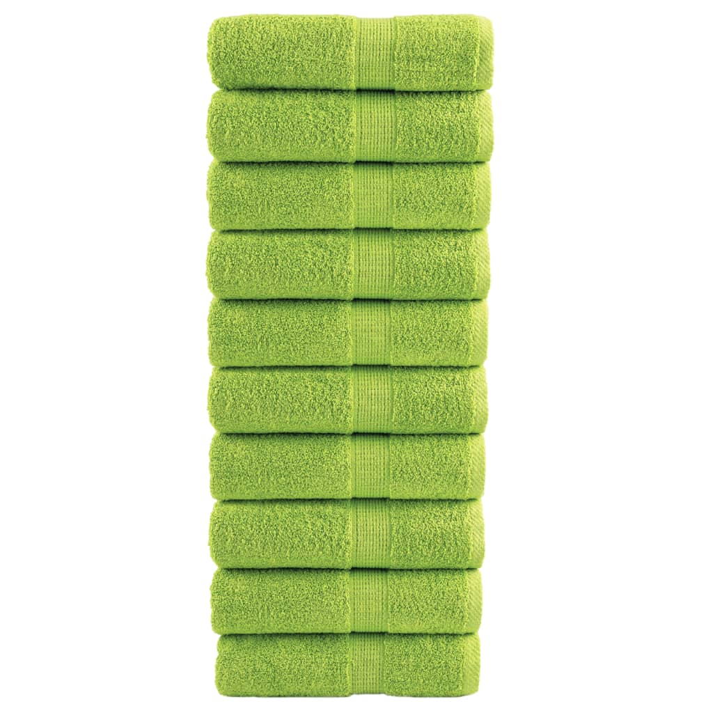 Vetonek Toallas SOLUND 10 uds verde manzana 30x30 cm 600 gsm