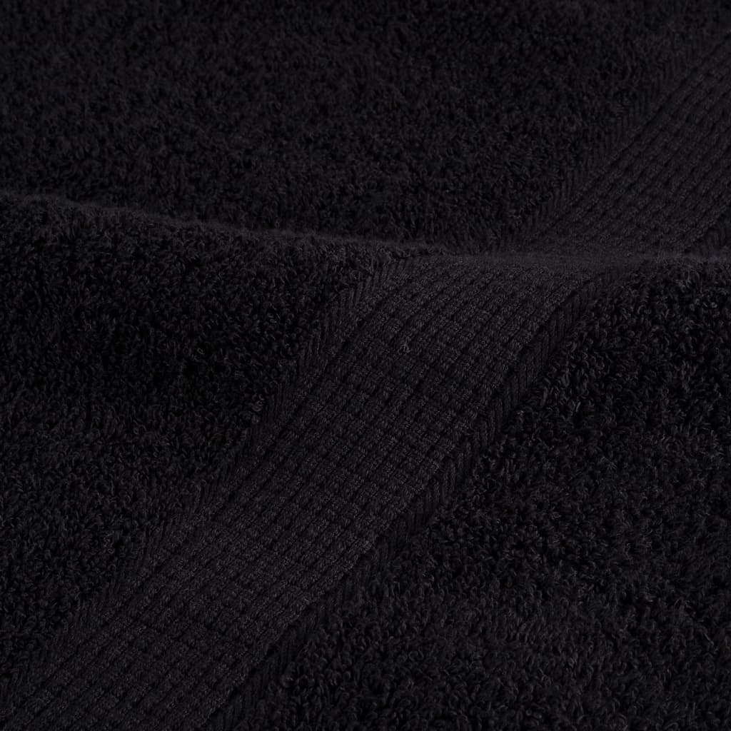 Juego de toallas premium SOLUND 8 unidades negro 600 gsm V1895 Vetonek