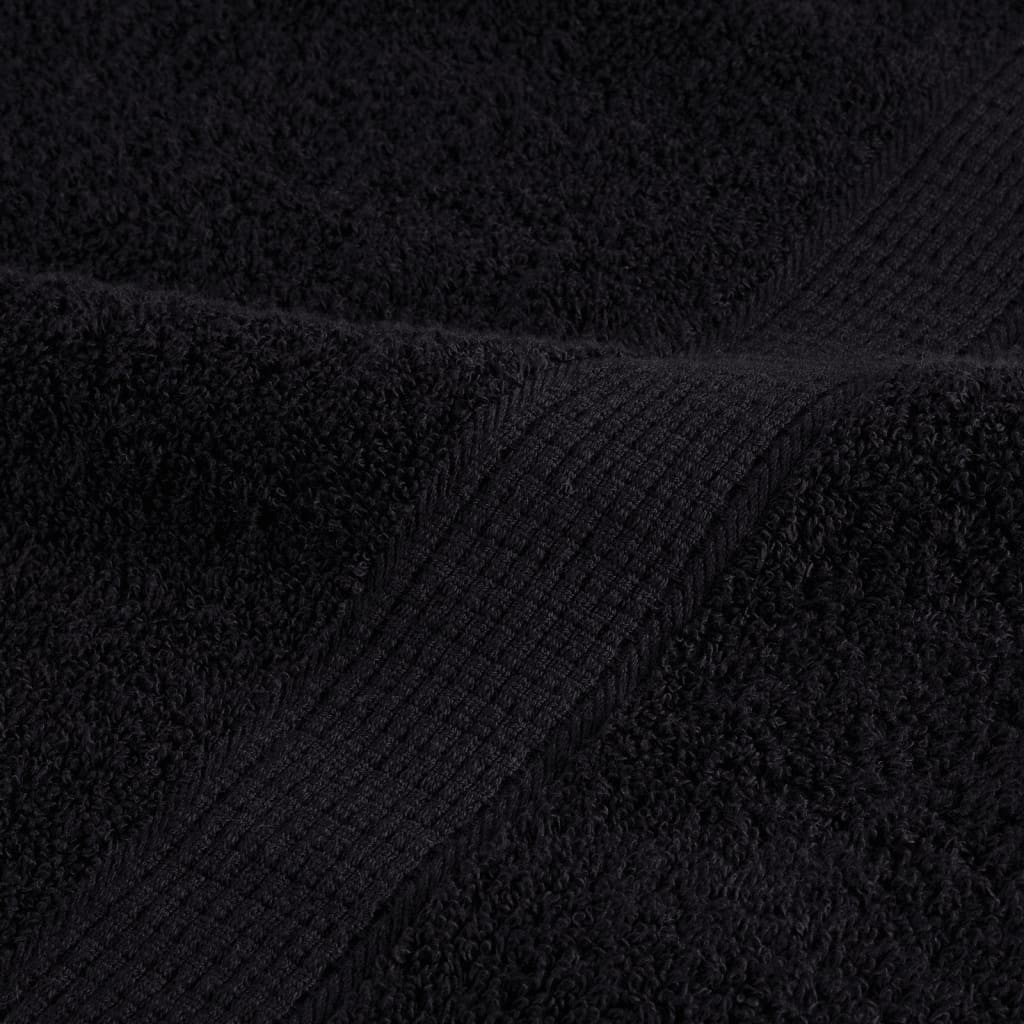 Juego de toallas premium SOLUND 6 unidades negro 600 gsm V2069 Vetonek