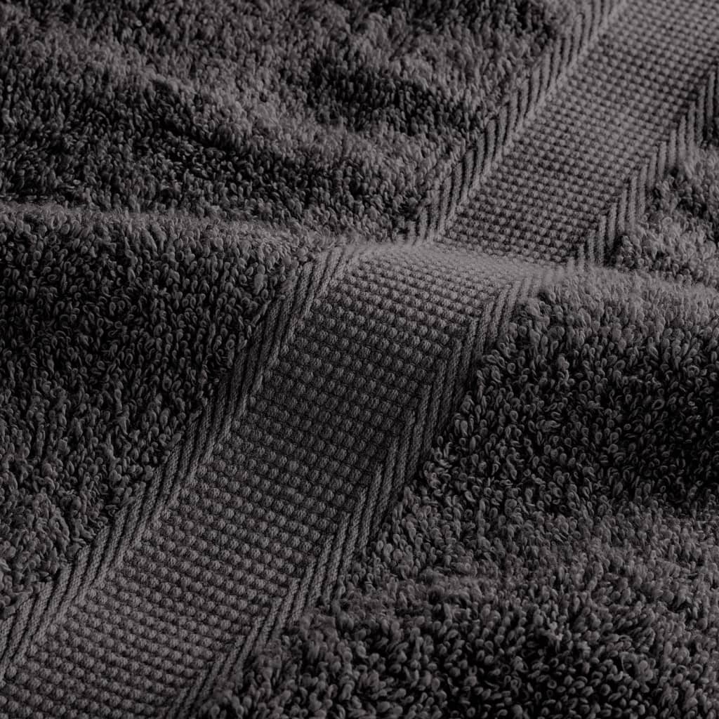 Juego de toallas premium SOLUND 12 unidades antracita 600 gsm V2120 Vetonek