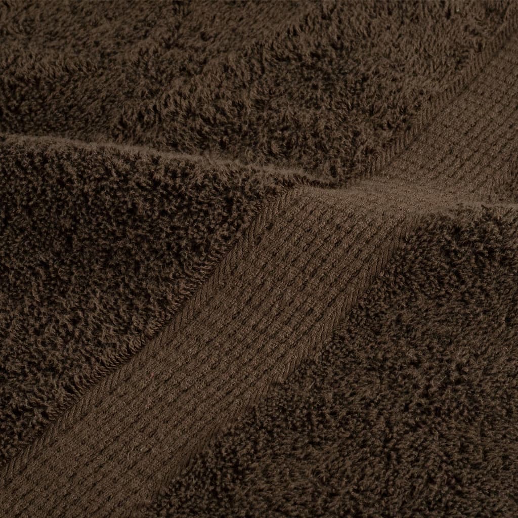 Juego de toallas premium SOLUND 12 unidades marrón 600 gsm V2151 Vetonek