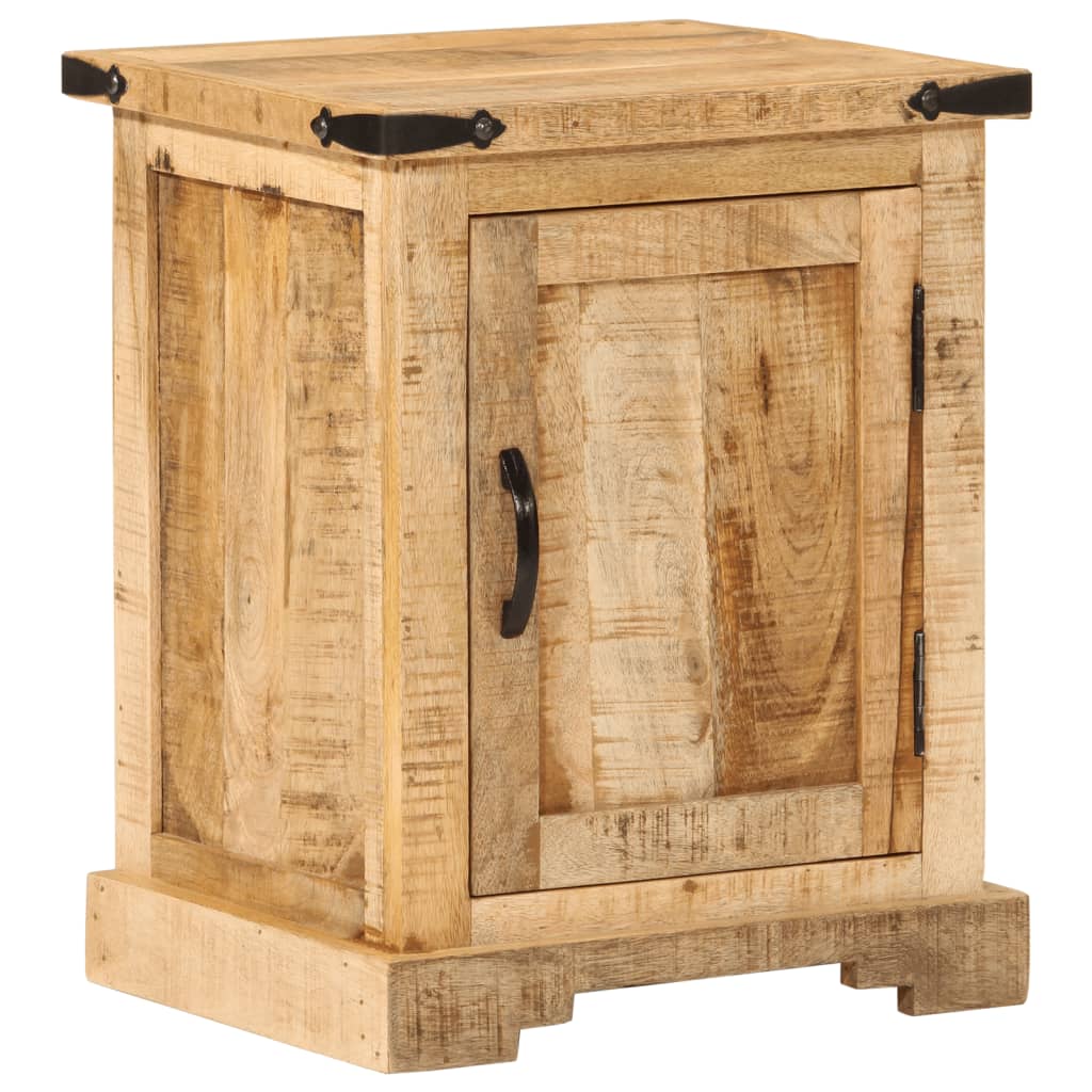 Vetonek Mesita de noche madera maciza de mango 40x35x50 cm