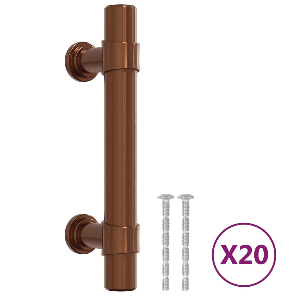 Atiradores de guarda -roupa 20 UDs Bronze Aço inoxidável 64 mm