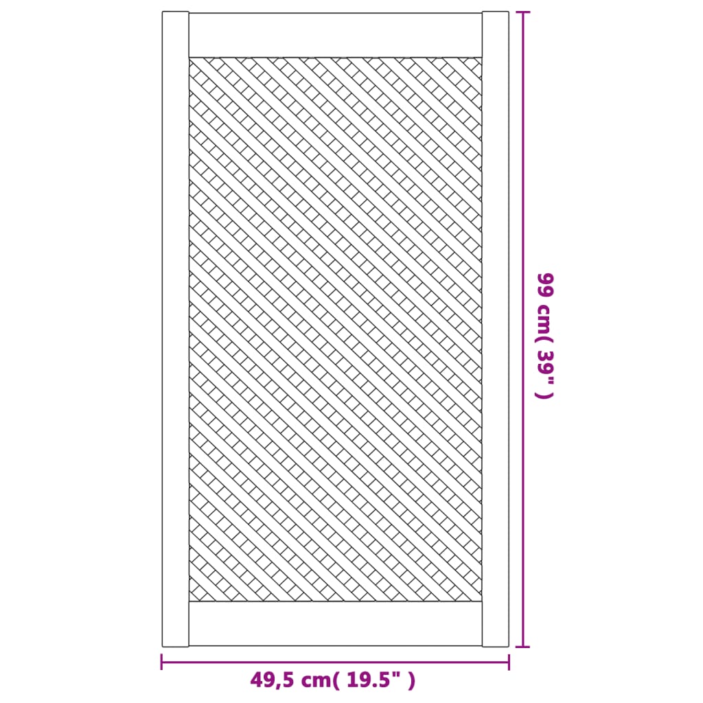 Gates Fabinet 2 Uds Pine en bois 49,5x99 cm