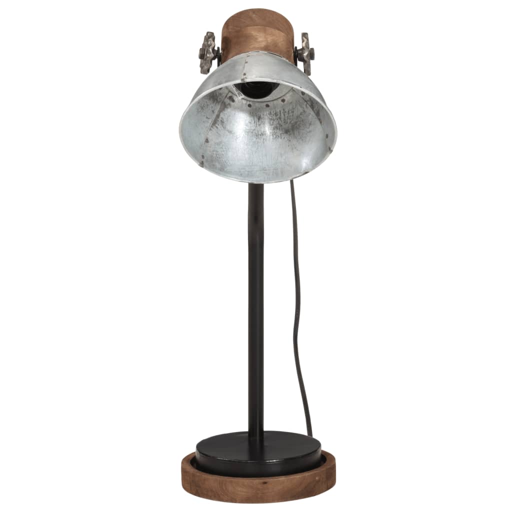 Lampada desktop d'argento vintage 25 W E27 18x18x60 cm