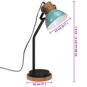 Lampe de bureau bleue usée 25 W E27 18x18x60 cm V0088 Vetonek