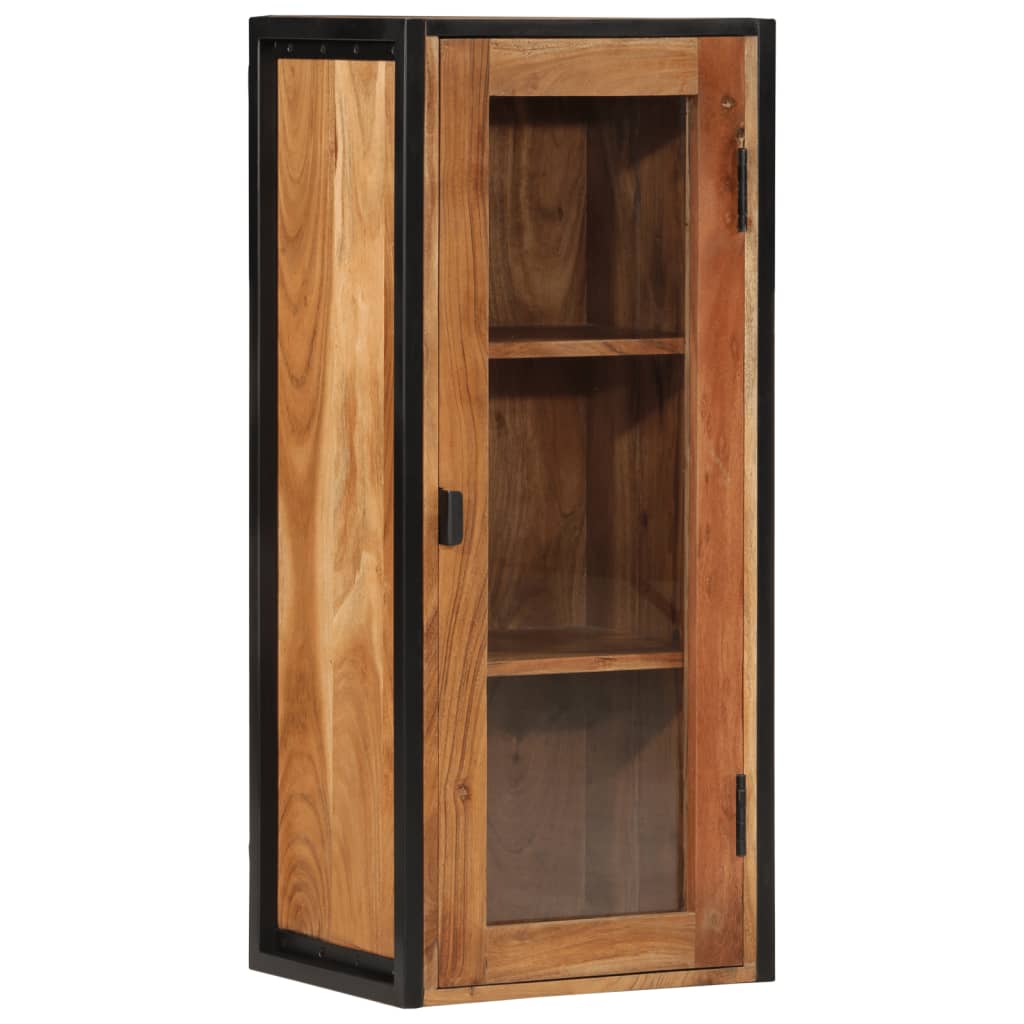 Vetonek Mueble de baño madera maciza de acacia y hierro 40x30x90 cm