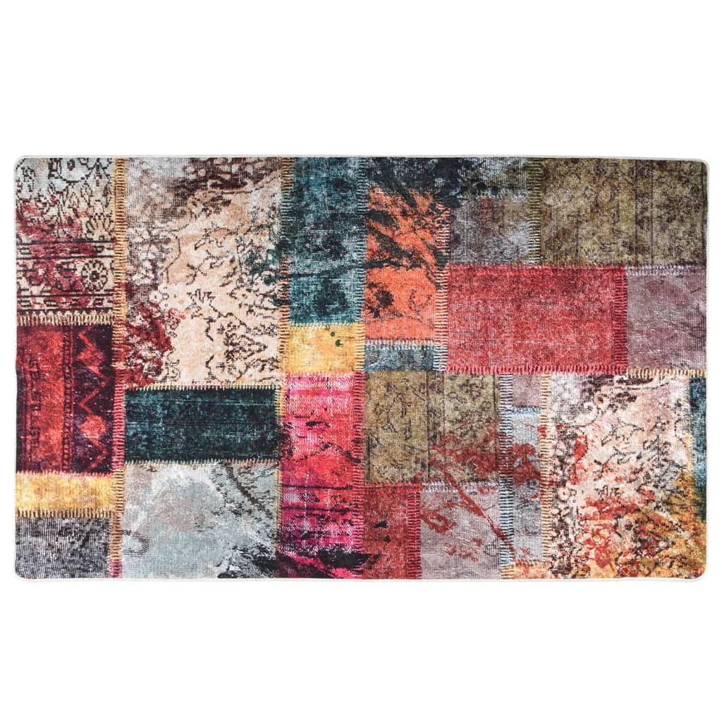 Alfombra lavable antideslizante patchwork multicolor 120x170 cm