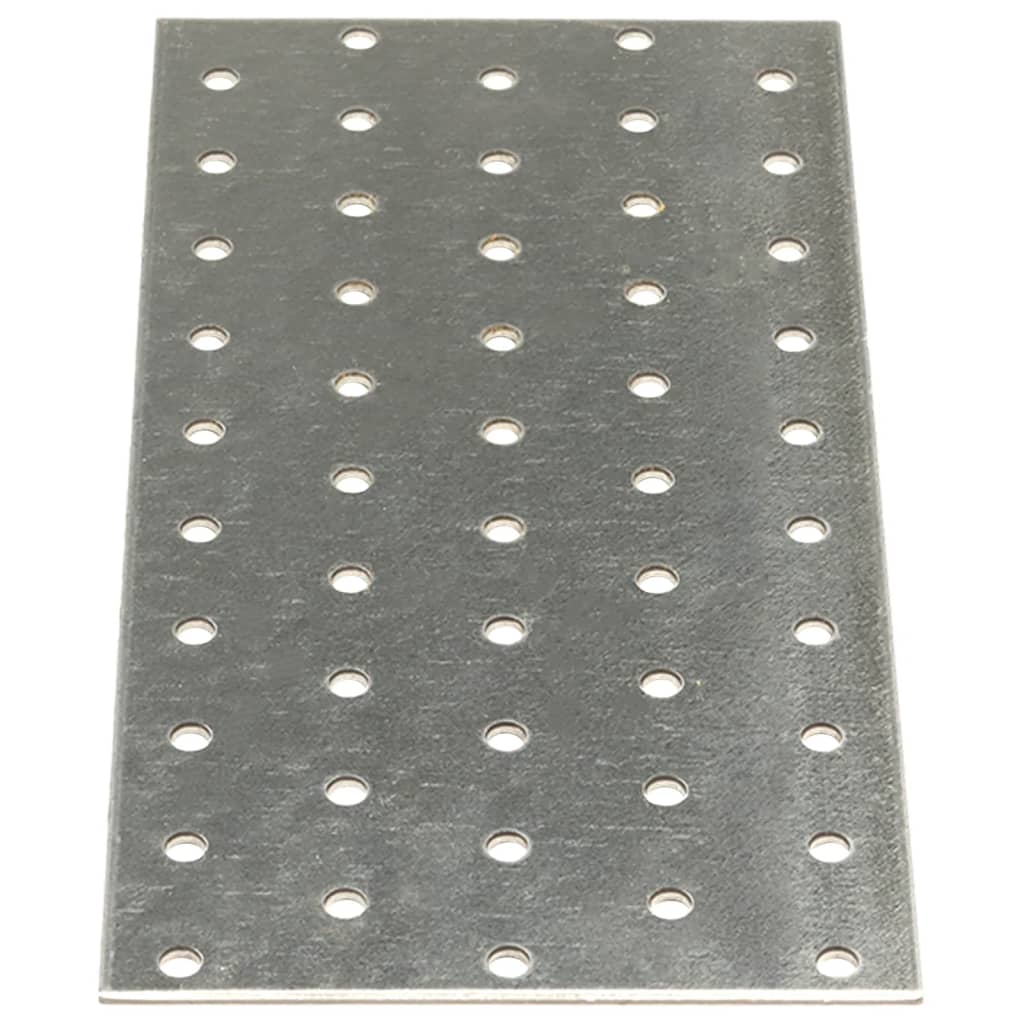 Piastre perforate 40 UDS galvanizzato in acciaio 2 mm 200x100 mm