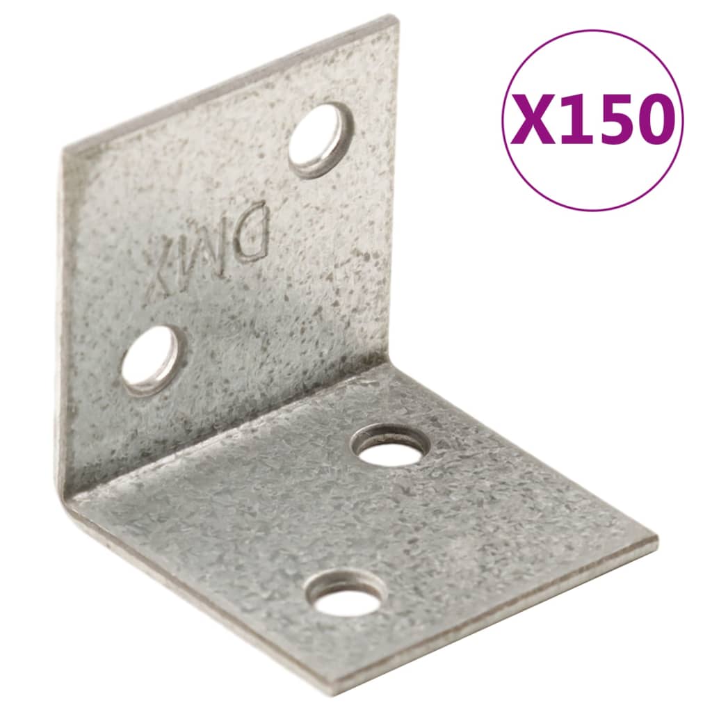 Vetonek Escuadra angular 150 uds acero galvanizado 2 mm 30x25x30 mm