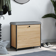 Banco zapatero con cajón abatible roble Sonoma 62x32x56 cm V3218 Vetonek