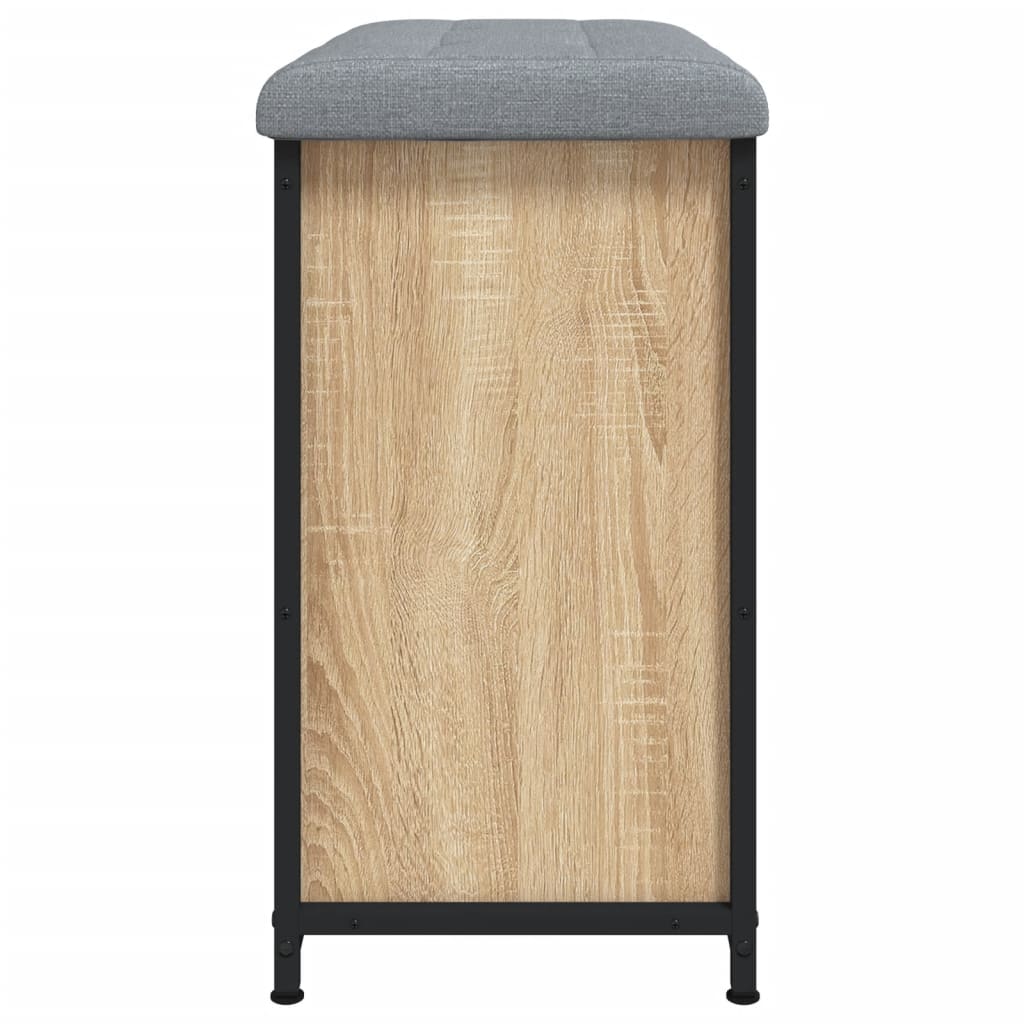 Banco zapatero con cajón abatible roble Sonoma 62x32x56 cm V3218 Vetonek