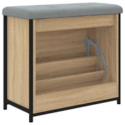 Banco zapatero con cajón abatible roble Sonoma 62x32x56 cm V3218 Vetonek