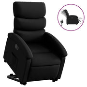 Vetonek Sillón reclinable y elevable eléctrico cuero sintético negro
