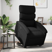 Sillón reclinable y elevable eléctrico cuero sintético negro v5427 Vetonek