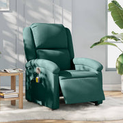 Sillón reclinable de masaje eléctrico tela verde oscuro v6462 Vetonek
