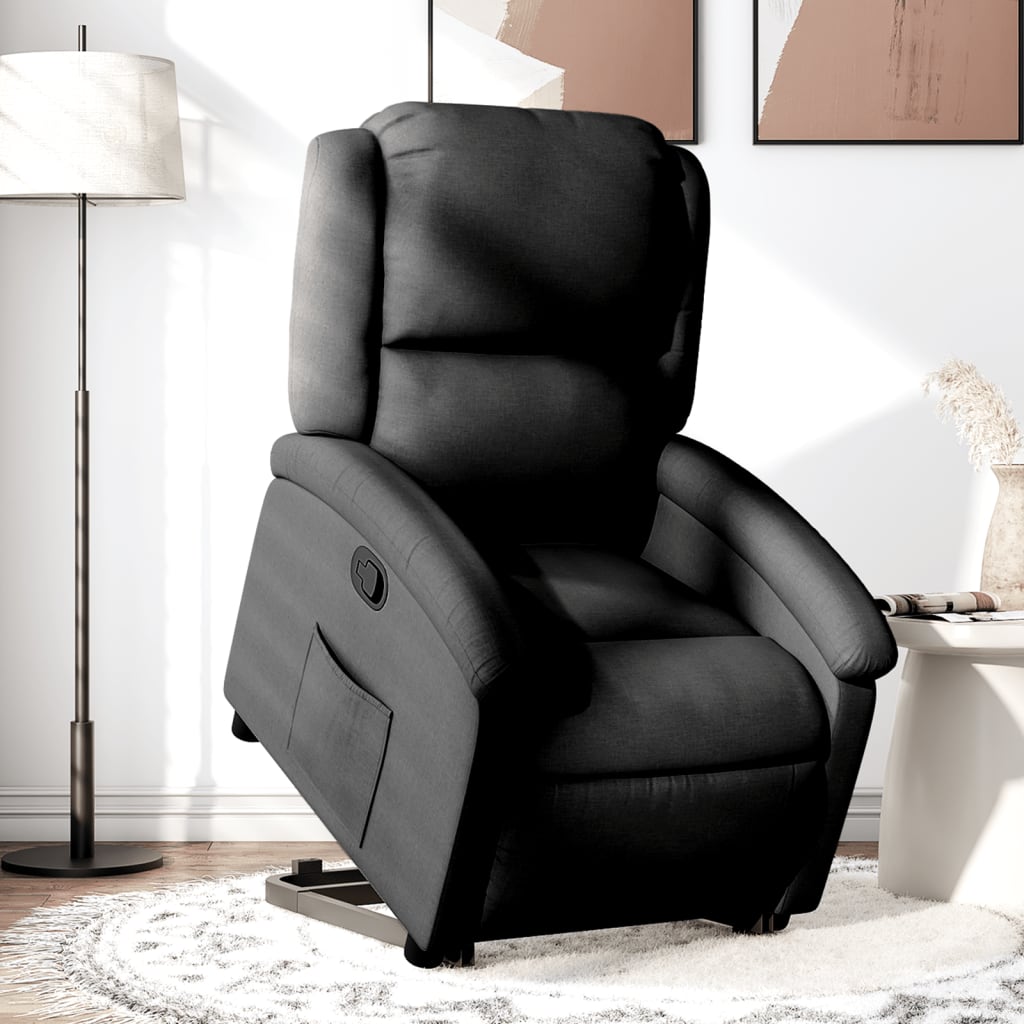 Vetonek Sillón reclinable elevable tela negro